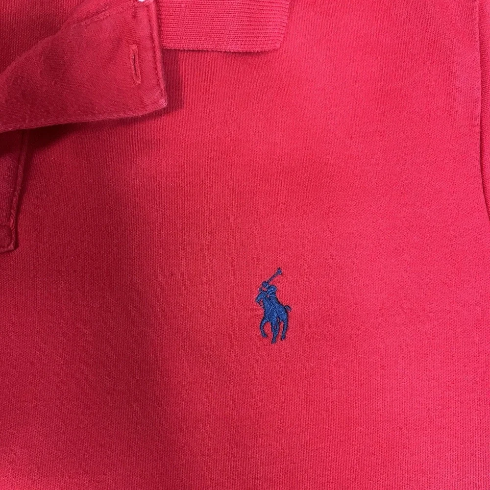 POLO BY RALPH LAUREN Mens Short Sleeve Polo Shirt Size L‎ Red w/ Blue Pony Logo